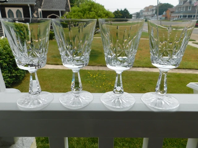 4 Waterford Crystal Rosslare 6 3/4" Water Goblets