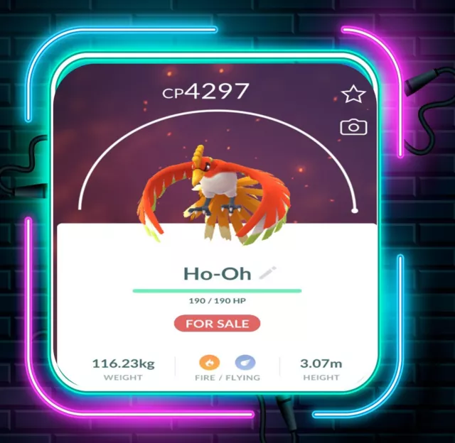 Pokémon GO Shiny Ho-Oh / Ho-Oh Level 40 / Level 50 – Unlock 2nd Charge ATK  (Sacred Fire) – PVP Master League – TRADE (Read Describe) - PoGoFighter