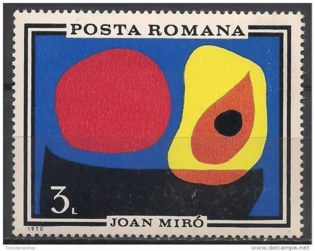 Romania 1970 Joan Miro Modern Art Painting Eye Tear Sun Boat 1v MNH