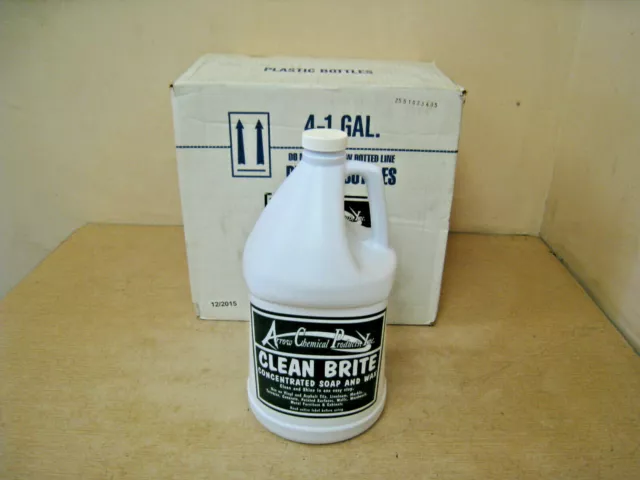 New Case of 4- 1GAL Arrow Chemical Formula Clean Brite Concentrated Soap and Wax