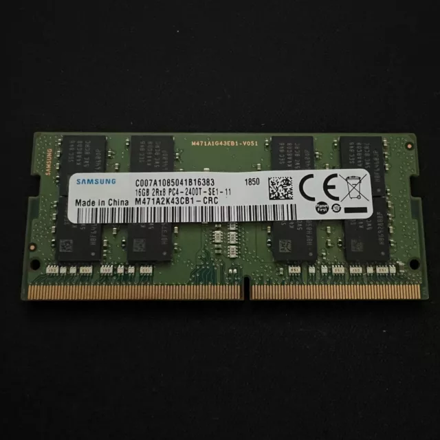 Samsung 16GB 2RX8 PC4-2400T Memory/Ram DDR4 Laptop