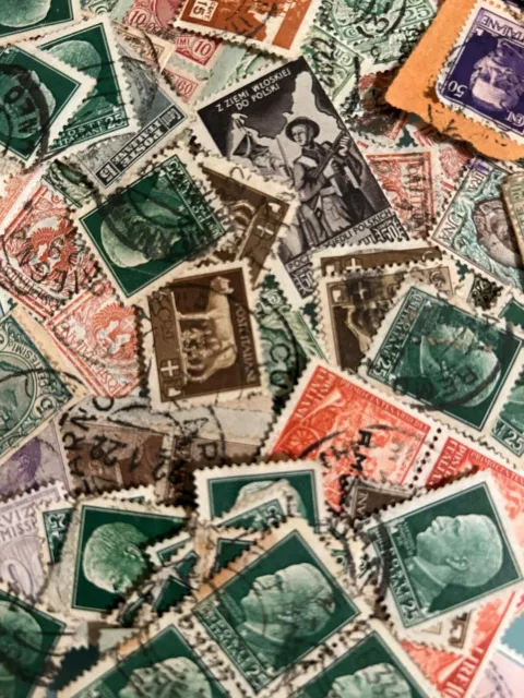 lotto 50 francobolli nuovi - usati trovati In Garage Collezione Vecchia