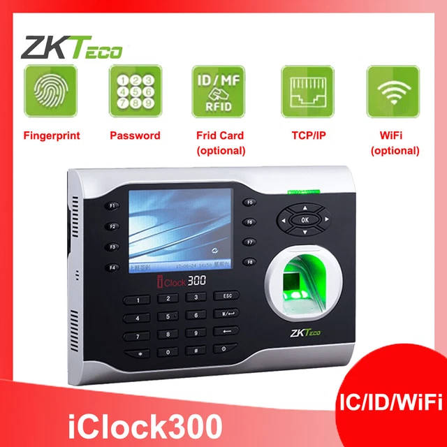 ZKTECO ICLOCK300 TCP/IP Biometric Fingerprint Time Clock Attendance ...