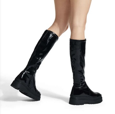 KURT GEIGER OVER the Knee Lace Up Boots 