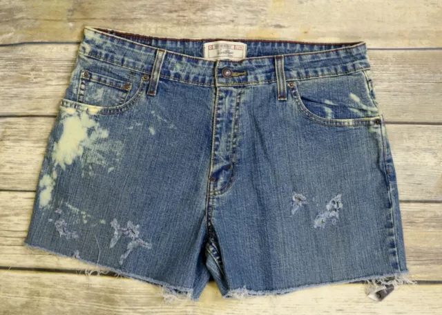 Short OOAK Jean butin coupé Levi Strauss Miss 12 détressé déchiré