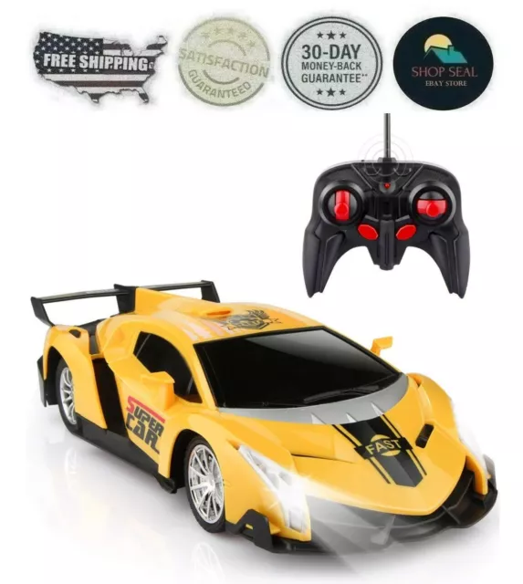 CARRO DE CARRERAS A Control Remoto Con Luces Regalos Juguetes Para