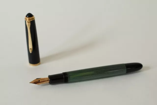 Vintage c1960 green Pelikan 400NN Fountain Pen - 14C nib, Fine, flexible 2