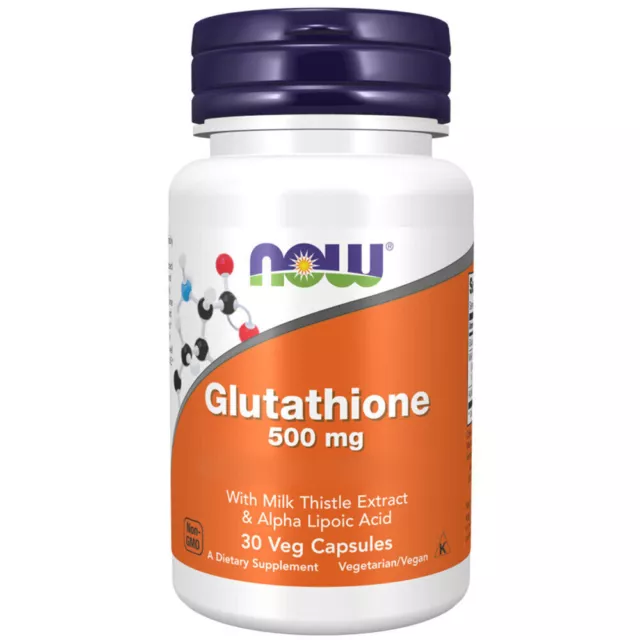 Now Foods, Glutathion, 500 mg, 30 légumes. Capsules - expédition éclair