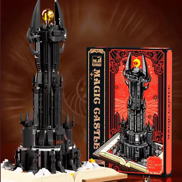 LOTR BARAD DUR BLACK Tower Lights Up Sauron Magic Book Building Bricks NOT LEGO 34.95 PicClick UK