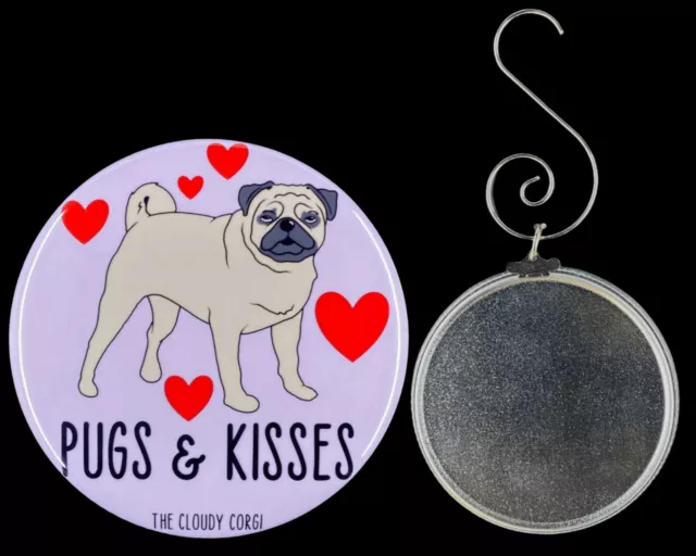 Pugs and Kisses Valentines Day Dog Ornament Collectible Accessories and Gifts 2