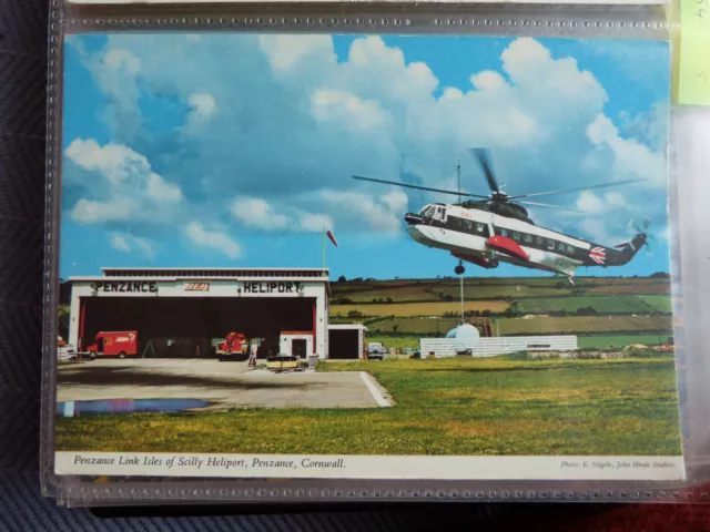 Postcard: BEA HELIPORT, PENZANCE, CORNWALL; unposted (#80.255)