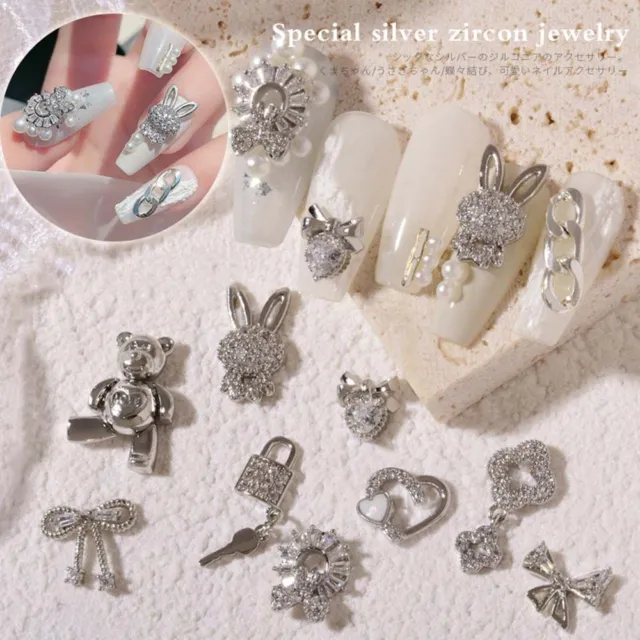 Bear Love DIY Nail Art Jewelry Nail Art Diamond 3D Nail Decoration Pendant