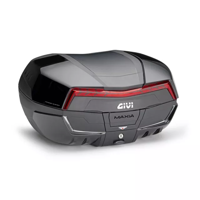 Koffer Bauletto GIVI Monokey V58 Maxia 58 Lt Schwarz Rückstrahler Rot