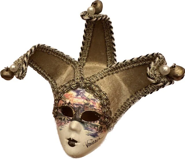 Hand Painted Venetian Mask Miniature Made in Venice / Venezia