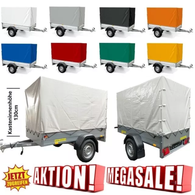 STEMA PKW Anhänger OPTI 750 Kg mit Plane 13Zoll 100KM/H Freig. 201x108x130cm