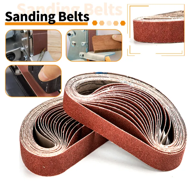 2/10Pcs Sanding Belts Aluminium Oxide Abrasive Grinding 30*300mm For Belt Sander