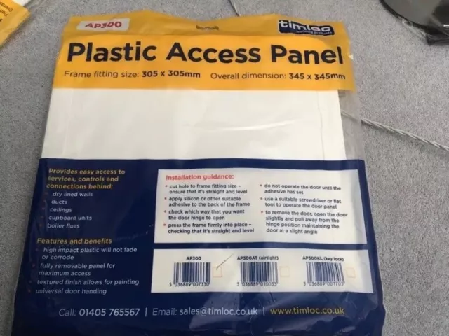 NUEVO Sombrería de Inspección Panel de Acceso Timloc AP300 345mm X 345mm