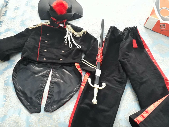 COSTUME CARNEVALE DA Bambino Da Ufficiale Carabiniere Anni 70