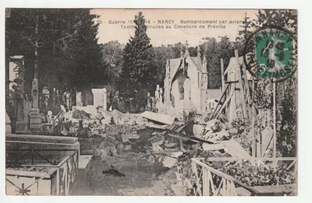 NANCY - Meurthe & Moselle - CPA 54 - Bombardements Guerre  Cimetiere de Préville