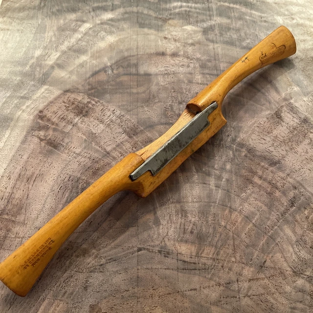 Vintage Marples and Sons boxwood spoke shave 2.5” Wide Mouth Nice Patina. Works!