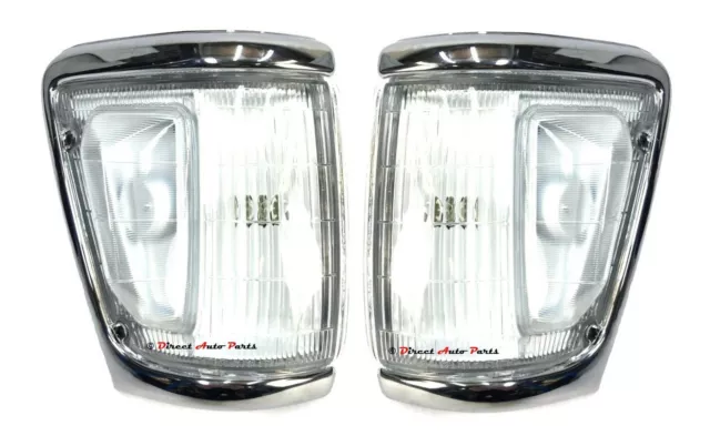 CORNER LIGHT INDICATOR BLINKER LAMP (CHROME) for TOYOTA HILUX 4X4 1991-1997 PAIR