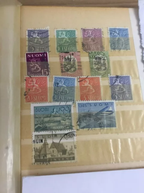 14 Briefmarken Konvolut Finnland aus dem letzten Jahrhundert