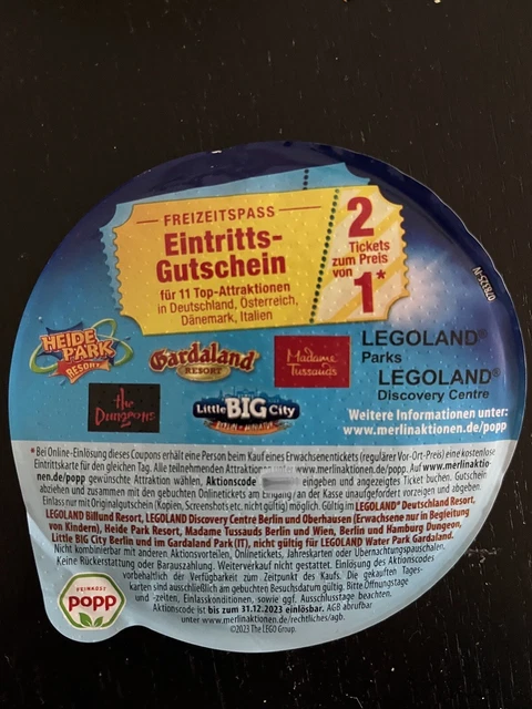 2 für 1 Gutschein Coupon Heide Park Legoland Gardaland Dungeons BigCity bis12/23