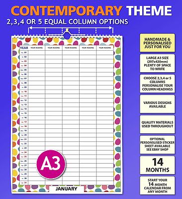 MUMS FAMILY ORGANISER 2022 Wall Calendar Family Planner Organiser with