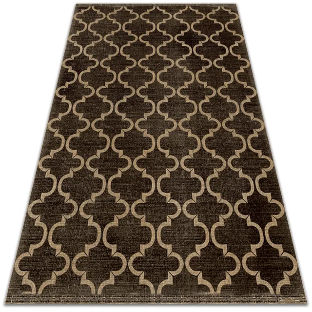 Decorative Large Outdoor Patio Vinyl Rug Decor Mat Oriental pattern 150x225