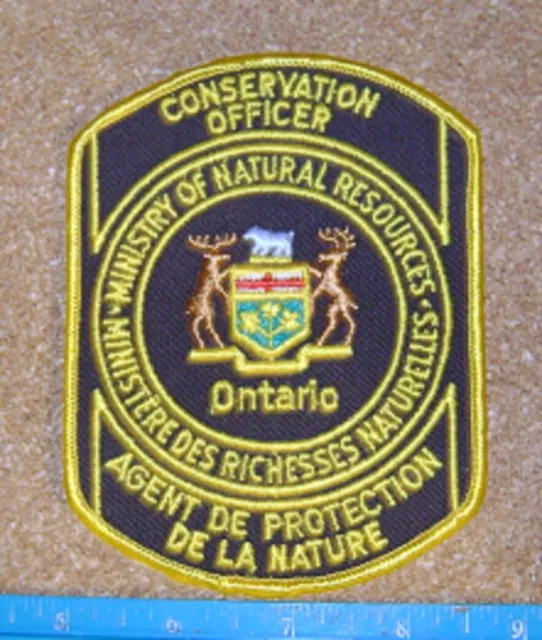 Ontario Conservation Officer Patch Ministry Natural Resources MNR Police Badge