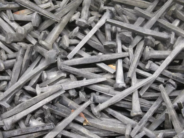 100 Rose Head Nails 2 Inch Decorative Wrought "PATINA" - Square Wrought head  6d