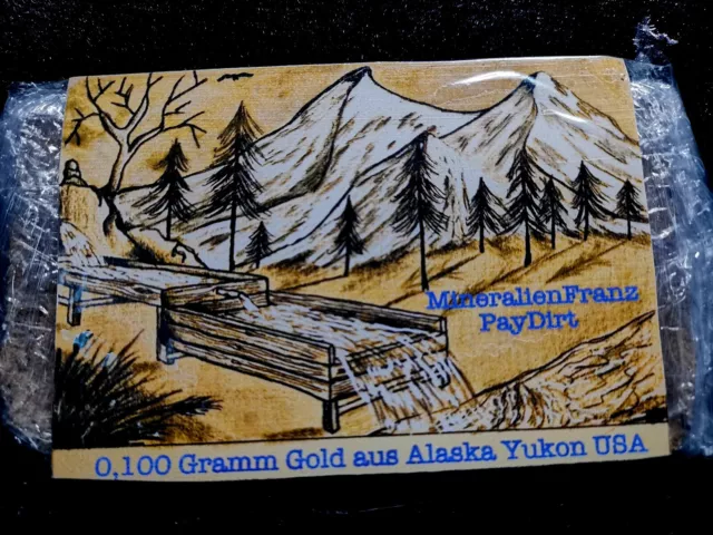 Gold PayDirt mit 0,100 Gramm Gold aus Alaska Yukon USA