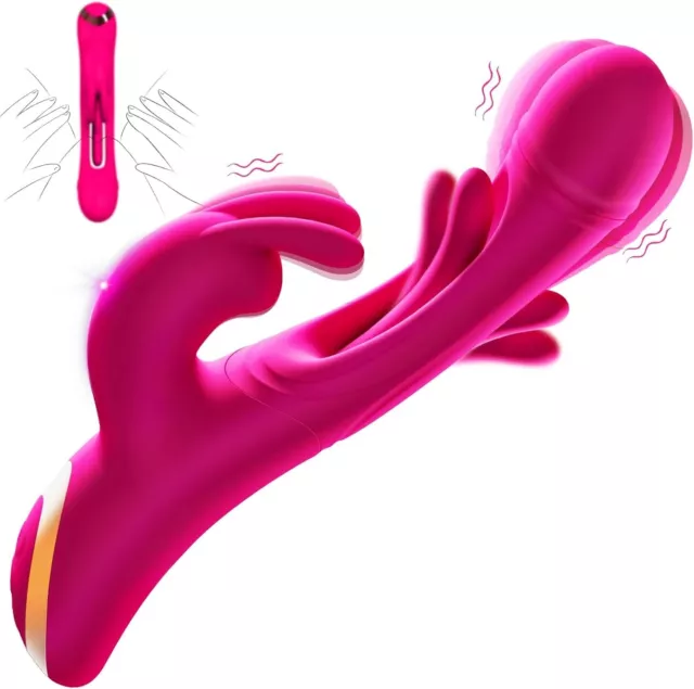 Vibrateur Adulte Sex Toys pour femme  3IN1  Dildo Rabbit Flapping Vibromasseur