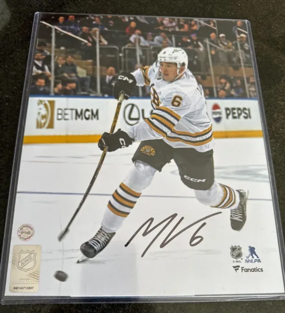 Boston Bruins Mason Lohrei Autographed Signed 8x10 Photo