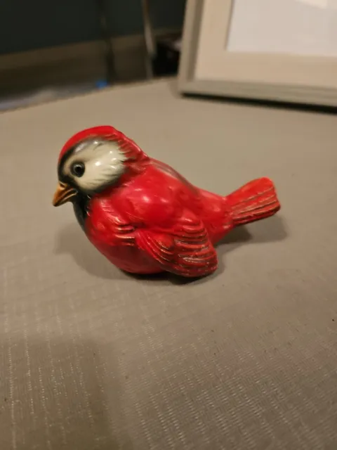Vintage Goebel Red Cardinal Bird Figurine Porcelain CV-74 Germany