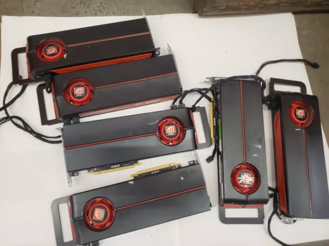 Lot of 6 ATI AMD Radeon HD5870 1GB GDDR5 Graphics Card GPU ATI-102-C00101 Mac