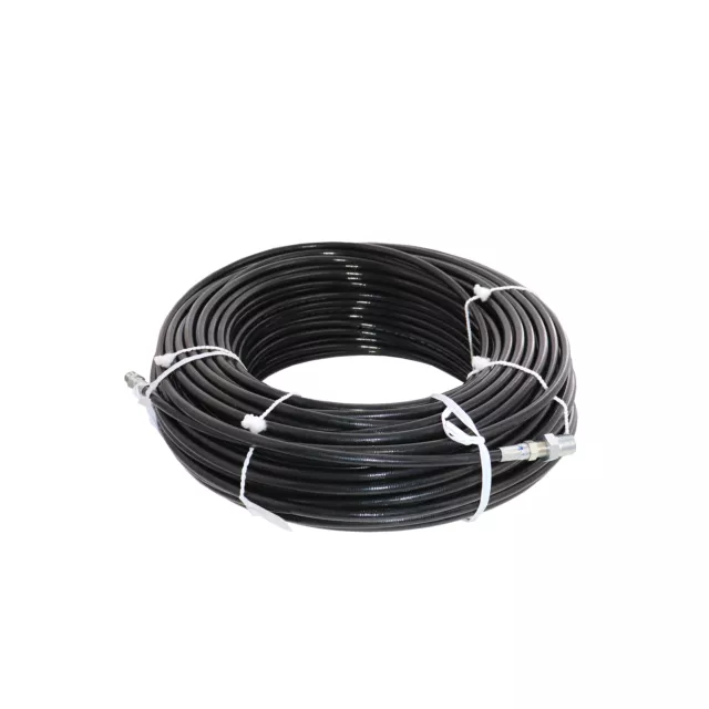 Schieffer 4800 PSI 1/8" x 200' Thermoplastic Sewer Jetter Hose MPT 1/4 1/8 Solid