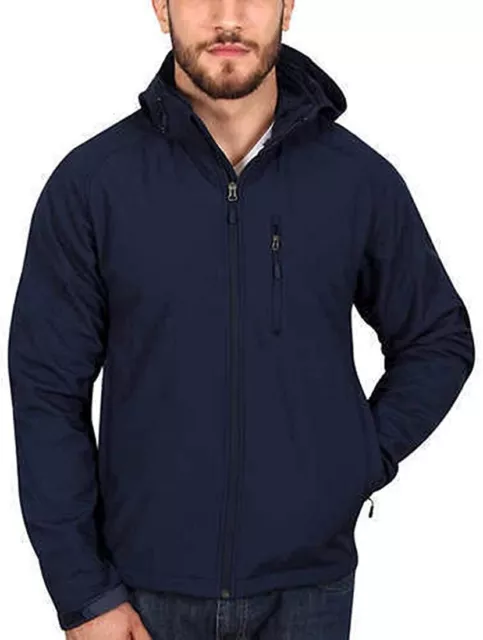 NWT Kirkland Signature Mens Softshell Sherpa Lined Jacket Blue Size M $80 DD008