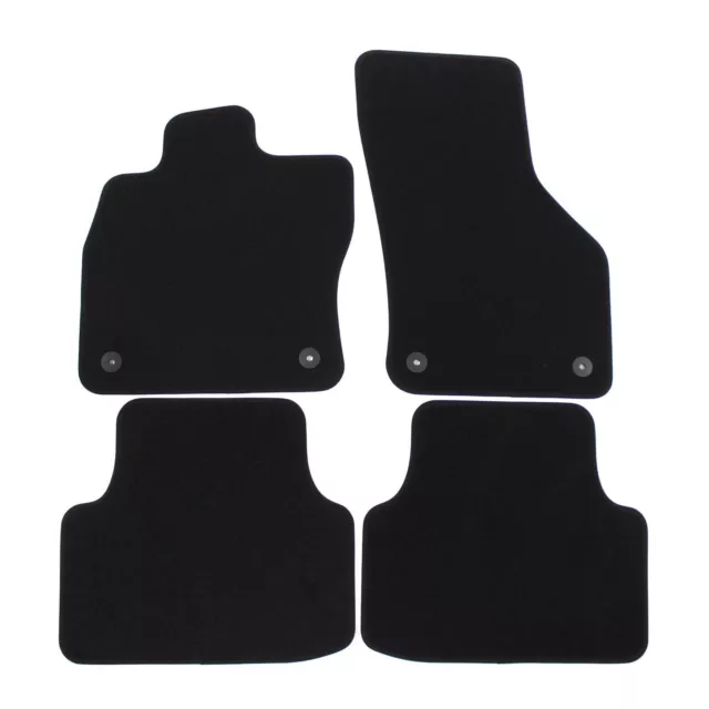 PRO Tapis de sol en Velours pour Skoda Octavia III 2013-2019 Noir 4pc