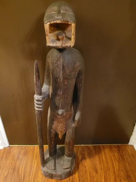 African Carved Male Baule Figure Côte d'Ivoire