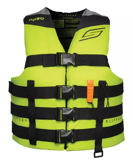 Slippery Watersports Boating Kayak Paddle Board Hydro CE Vest Vis Yellow L/XL