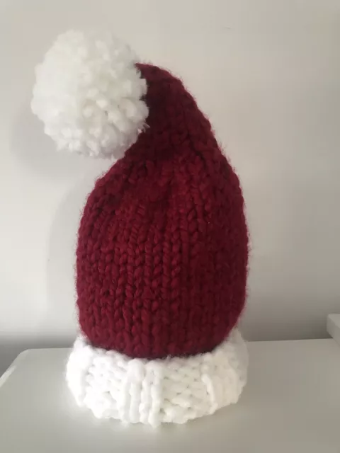 Chapeau de Père Noël tricoté à la main surmaître 3