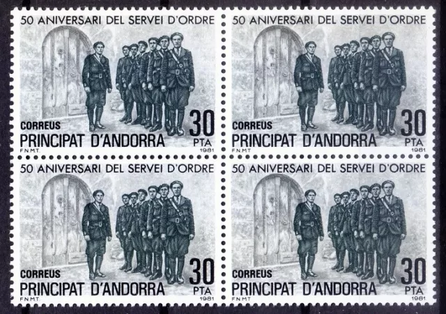 Spanish Andorra 1981 MNH BLK, Military Forces