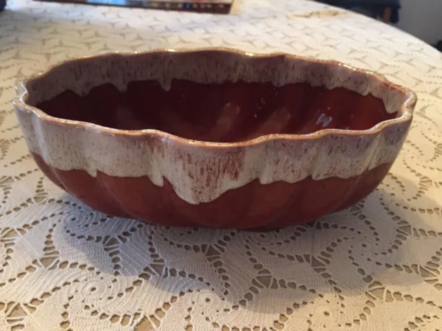 Vintage Cookson Pottery Planter, Bowl, Dark Brown Drip Glaze, Marked 603
