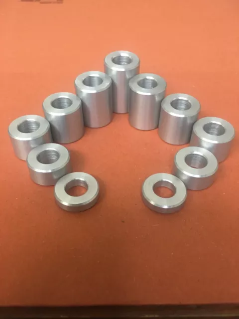 10MM Dia Aluminum Stand Off Spacers Collar Bonnet Raisers Bushes with M6 Hole