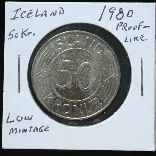 Iceland 1980 50 Kronur Proof-Like ***A848***