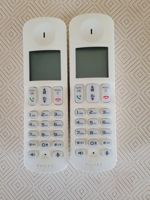 Telephone Fixe Sans Fil Philips D 400 Duo Piles Rechargeables Automatiquement 3