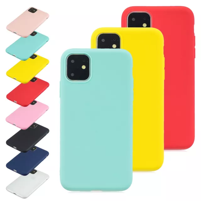 For iPhone 15 Pro Max 14 13 12 11 8 XS Slim Soft Rubber Silicone Back Case Cover