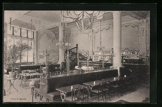 CPA Nevers, Café-Glacier E. Chédaille, 4, Place du Lycée, 4