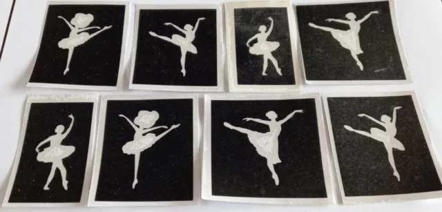 ballerina stencils for temporary glitter & airbrush tattoos mixed ballet dance